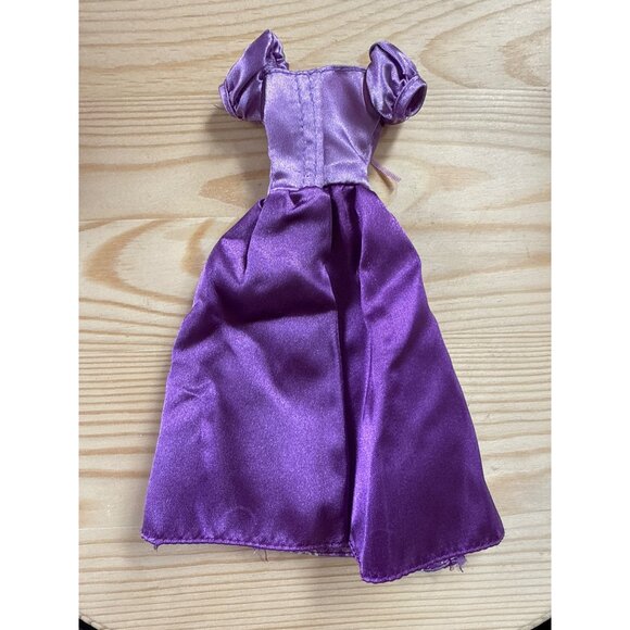Disney Rapunzel Tangled Doll Purple Satin Dress Gown Puff Sleeves Lace-Up - Picture 2 of 4